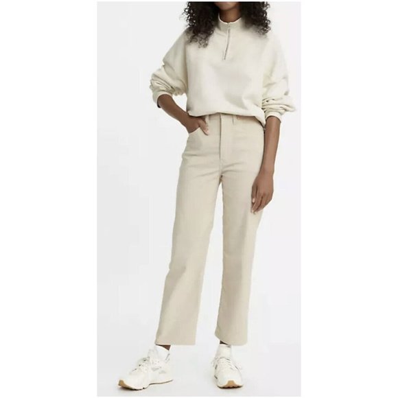 Levi's Premium RIBCAGE STRAIGHT ANKLE CORDUROY Pants - Picture 1 of 4
